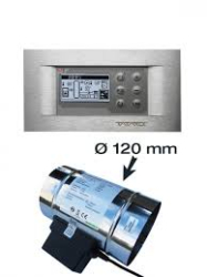Elektronick regulcia horenia RT-08G TATAREK s klapkou Ø120